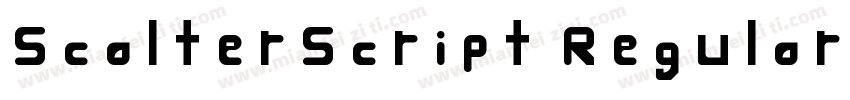ScalterScript Regular Regular字体转换